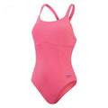 Pink - Front - Speedo Womens-Ladies Shaped Cross Back One Piece Swimsuit
