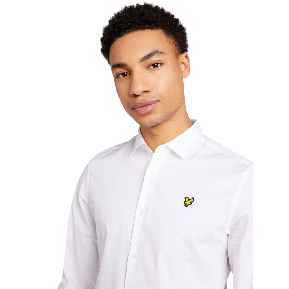 White - Side - Lyle & Scott Mens Interlock Shirt