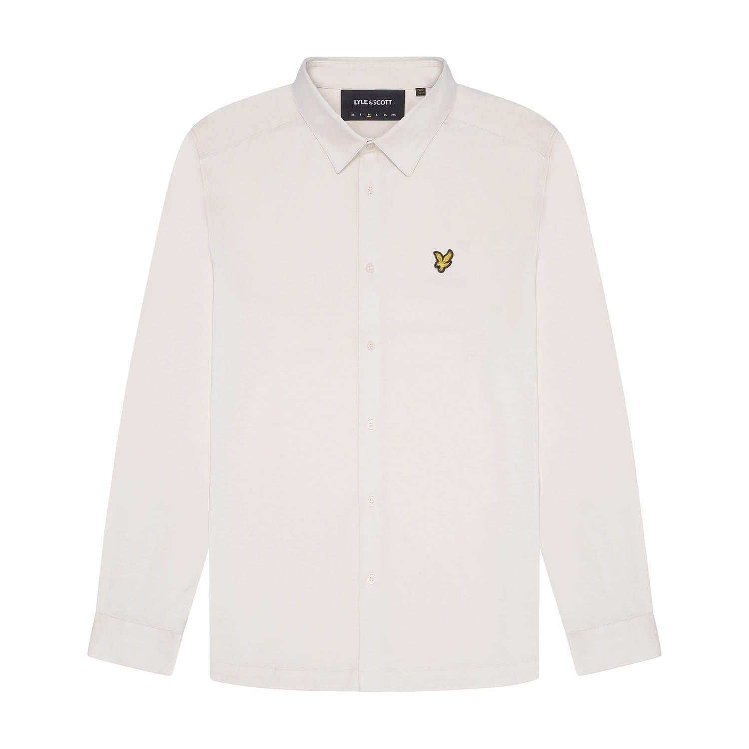 White - Front - Lyle & Scott Mens Interlock Shirt