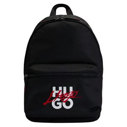 Black-Red-White - Front - Hugo Mens 2.0 Handwritten Backpack