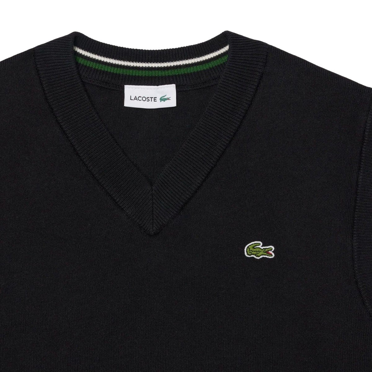 Black - Back - Lacoste Childrens-Kids Sweater Vest