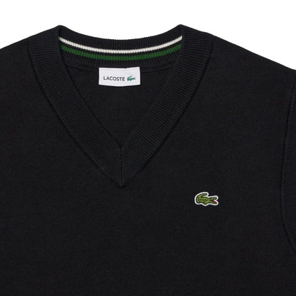 Black - Back - Lacoste Childrens-Kids Sweater Vest