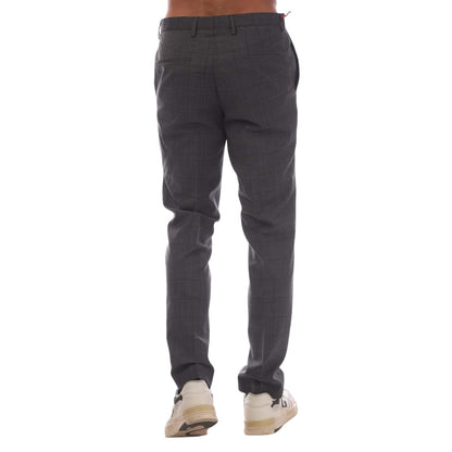 Grey - Back - Hugo Mens Getlin212 Trousers