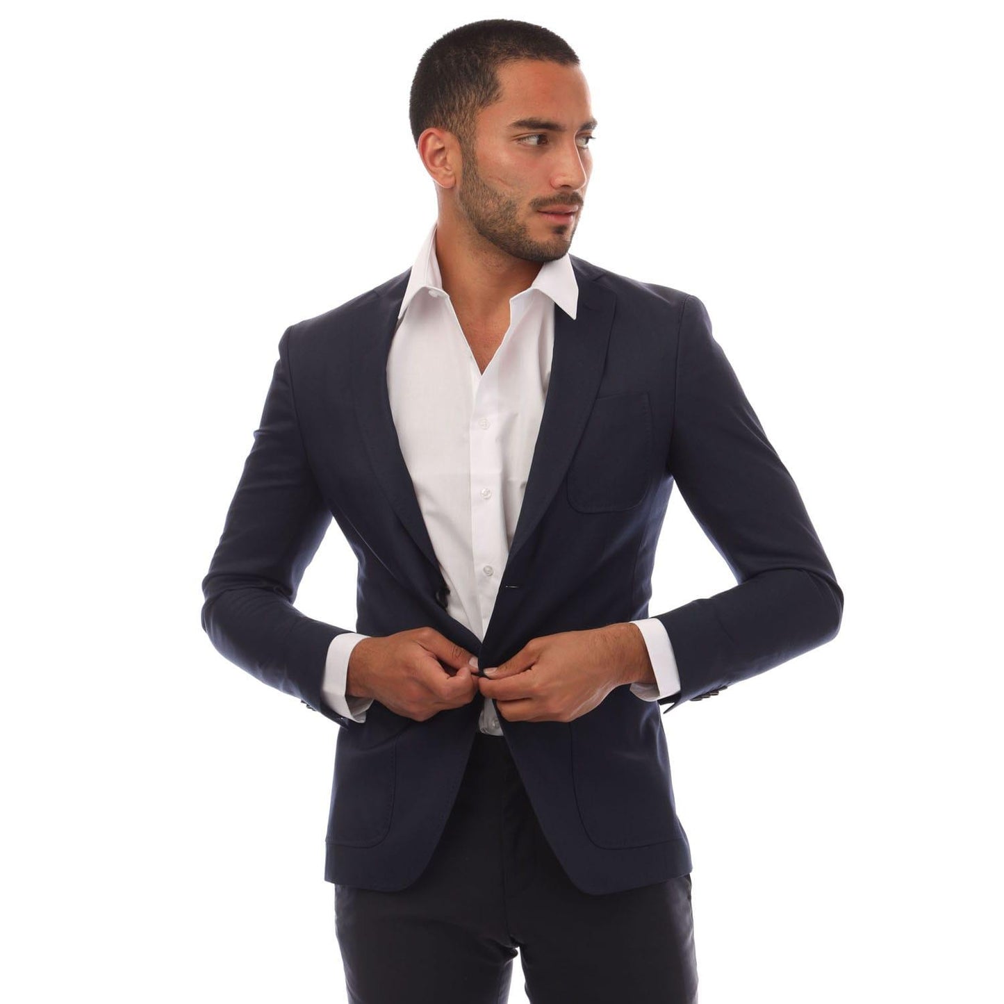 Navy - Front - Hugo Boss Mens Raye8 Blazer