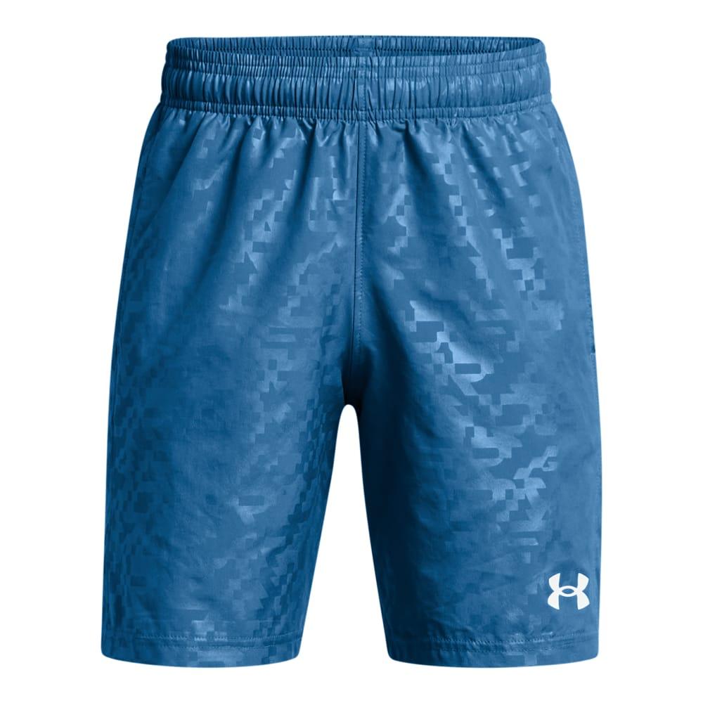 Blue - Front - Under Armour Childrens-Kids Woven Camo Shorts