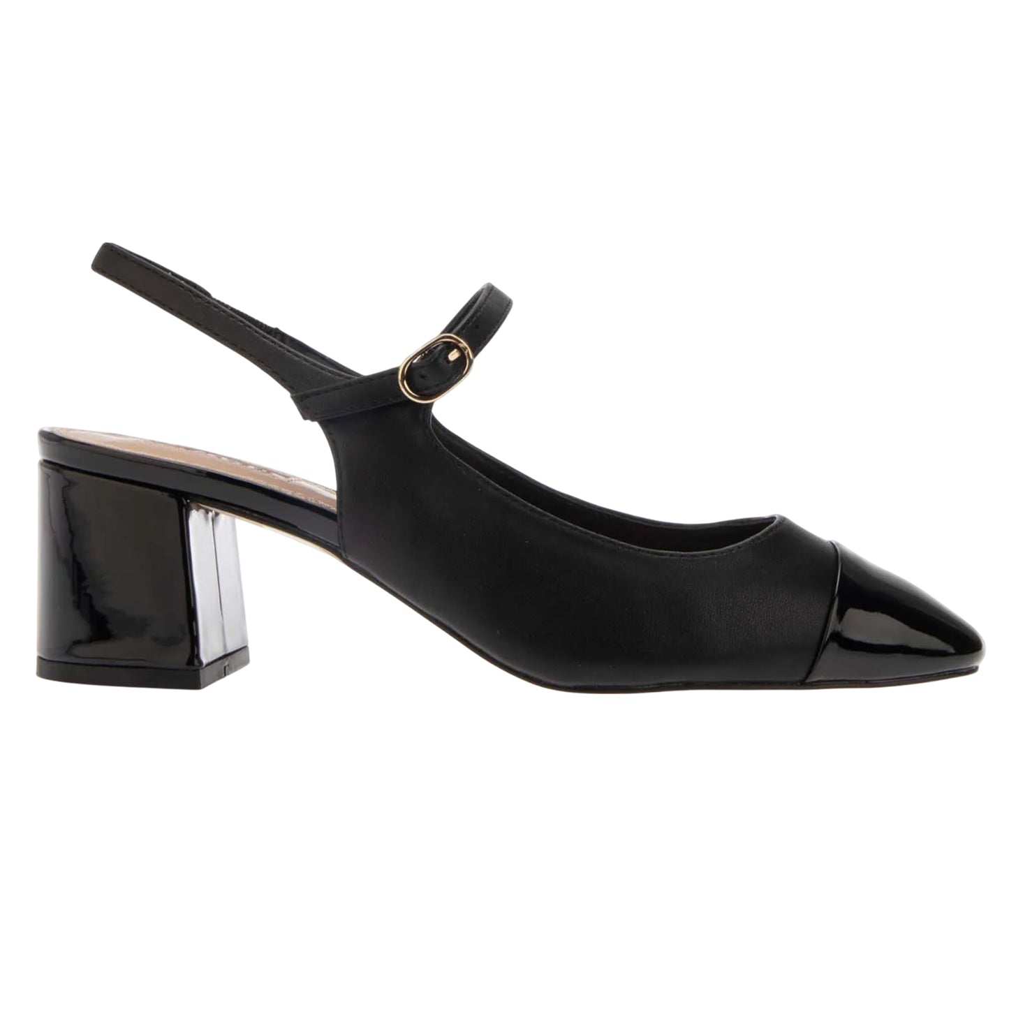 Black - Side - Dune London Womens-Ladies Devised Sling Back Mary Janes