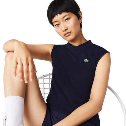 Navy - Lifestyle - Lacoste Womens-Ladies Organic Cotton Golf Polo Shirt