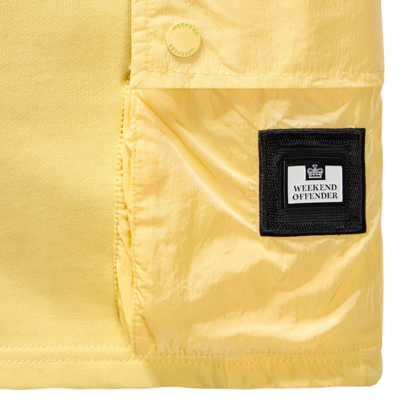 Yellow - Pack Shot - Weekend Offender Mens Pink Sands Overlay Shorts