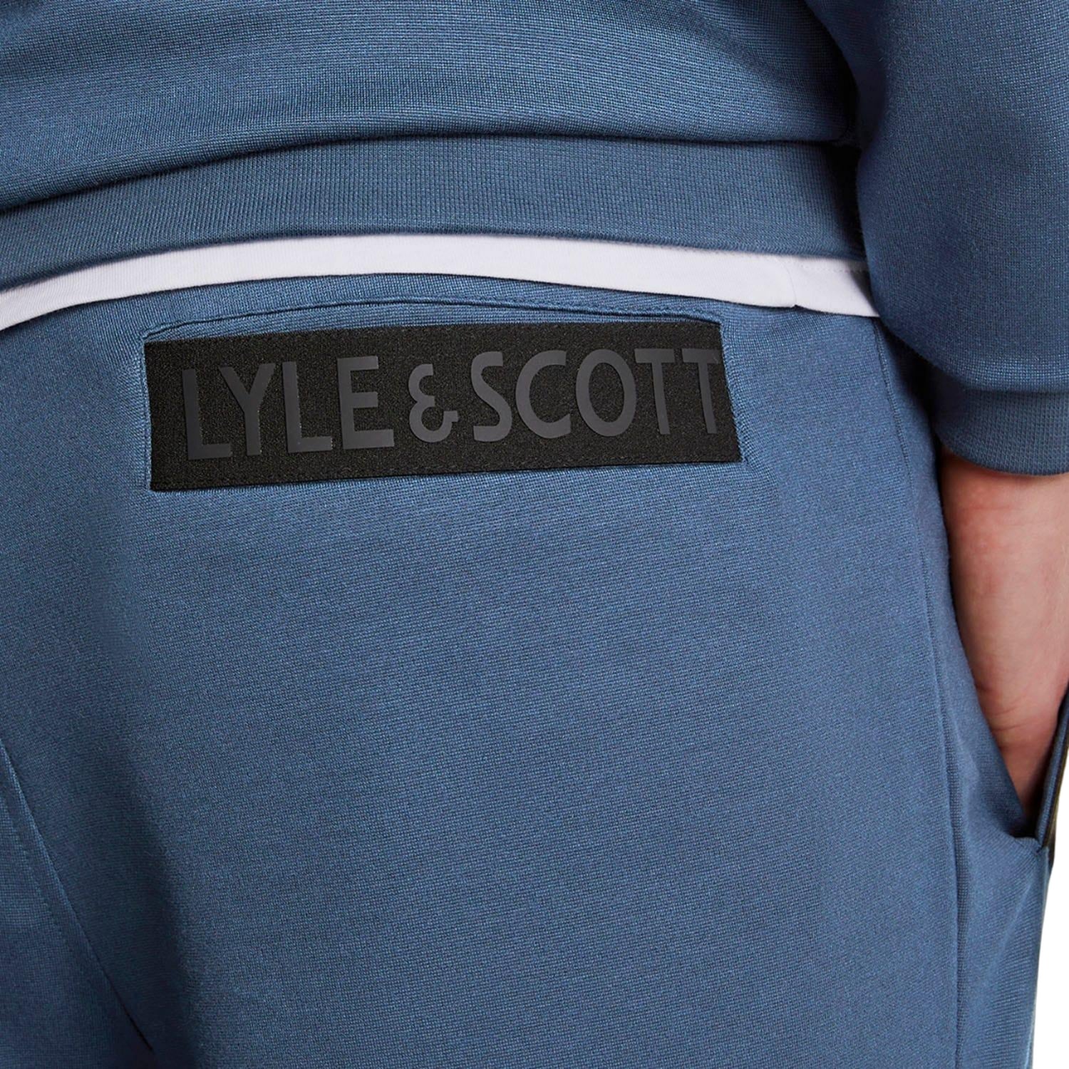 Navy - Side - Lyle & Scott Mens Branded Pocket Casual Shorts