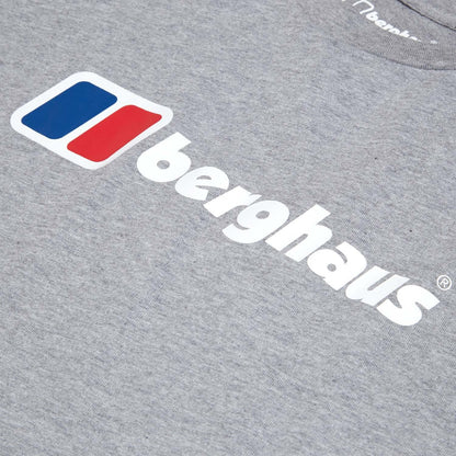 Grey - Side - Berghaus Mens Logo Organic Classic T-Shirt