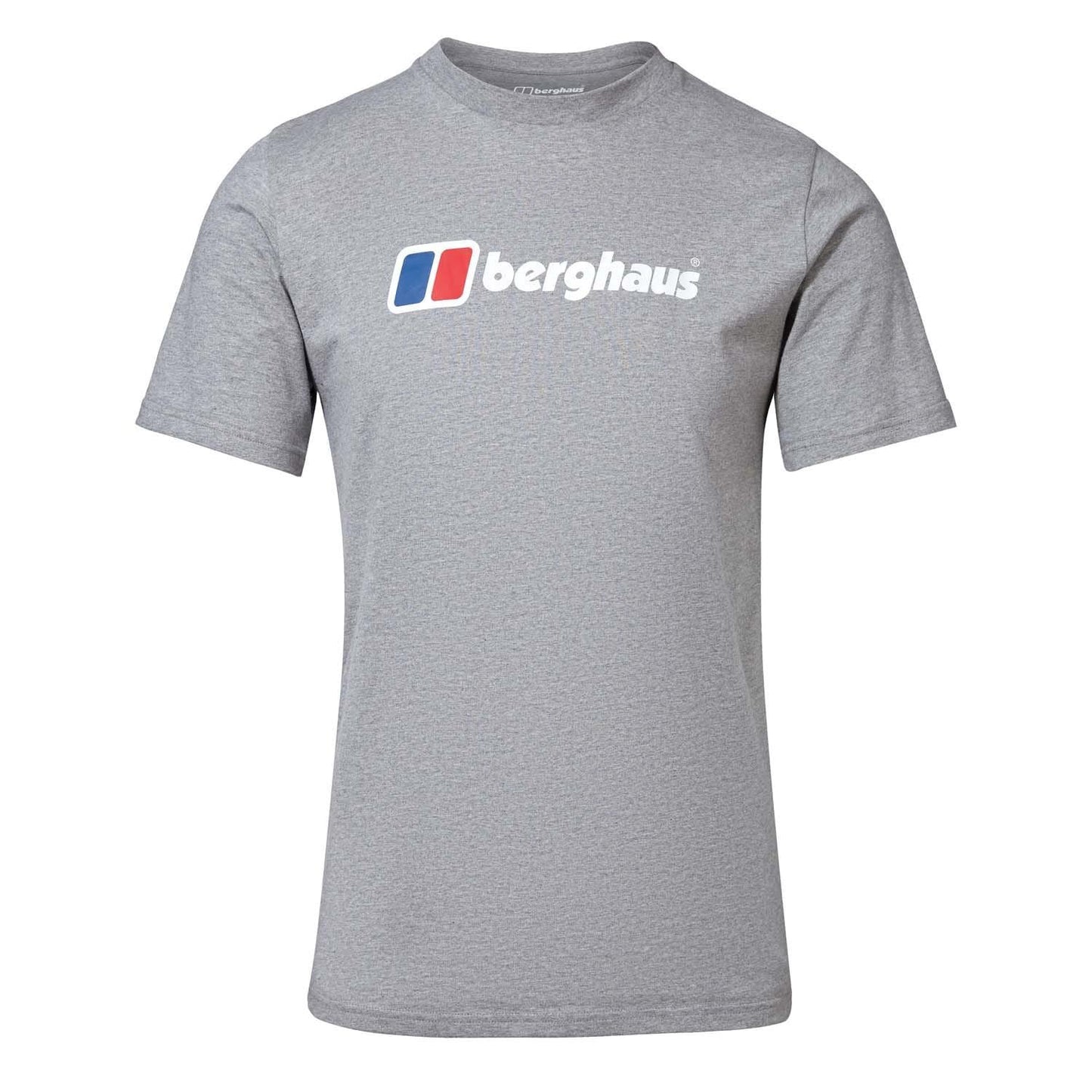 Grey - Front - Berghaus Mens Logo Organic Classic T-Shirt