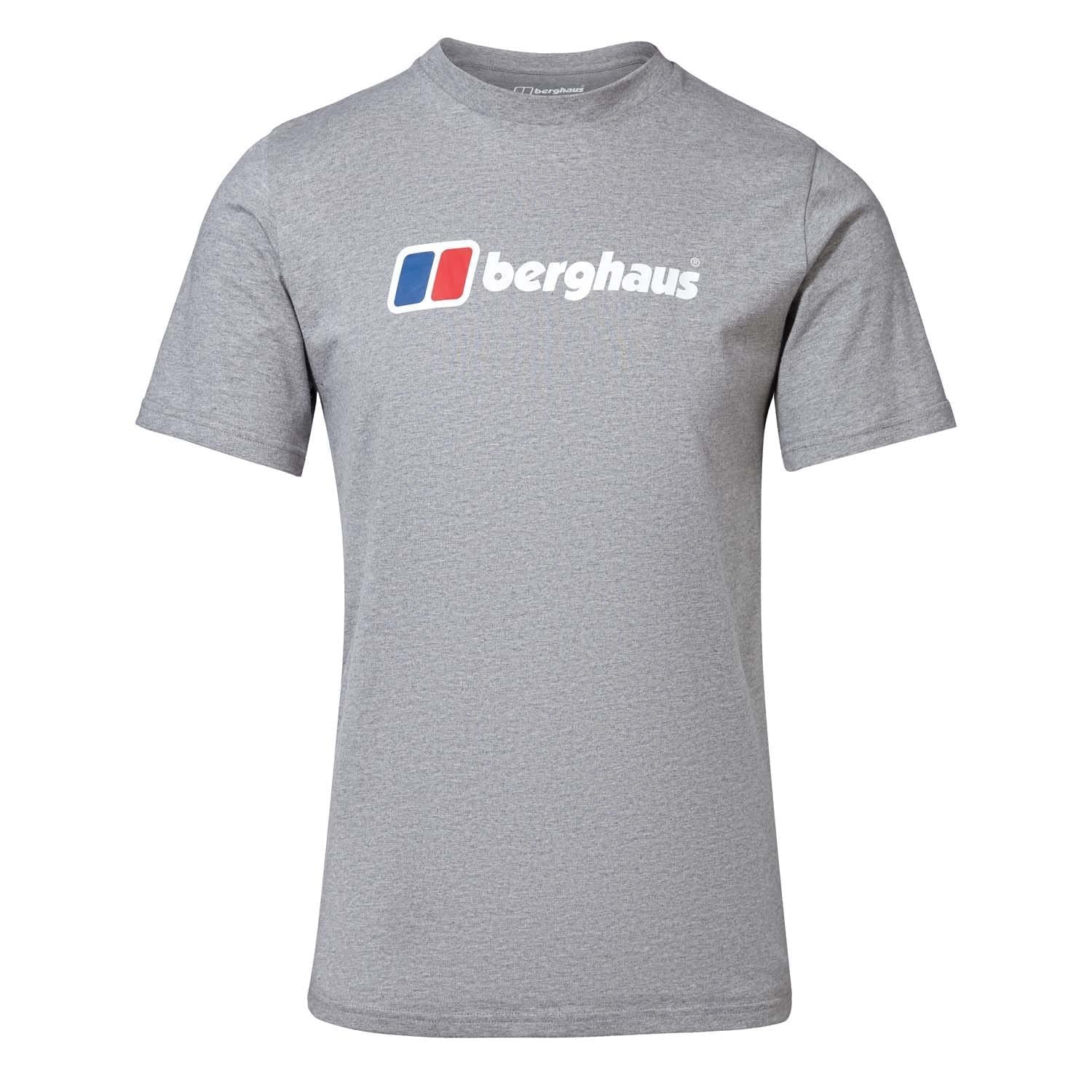 Grey - Front - Berghaus Mens Logo Organic Classic T-Shirt