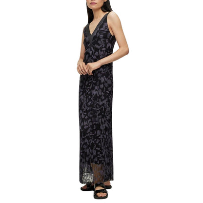 Black-Grey - Lifestyle - Boss Womens-Ladies Dessona Maxi Dress