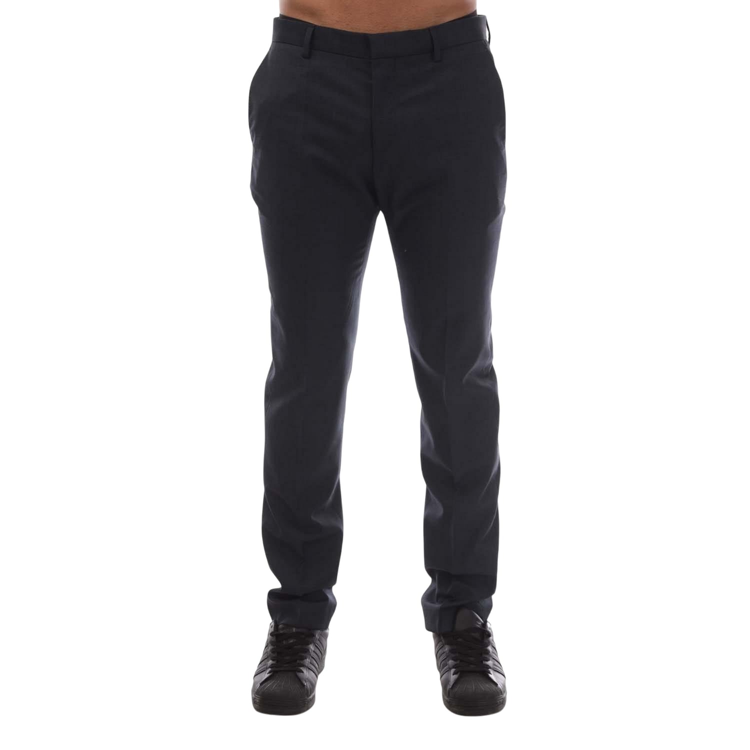Dark Blue - Front - Hugo Mens Getlin182 Trousers