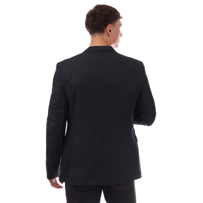 Dark Blue - Back - Hugo Mens Jeffery212 Single-Breasted Blazer