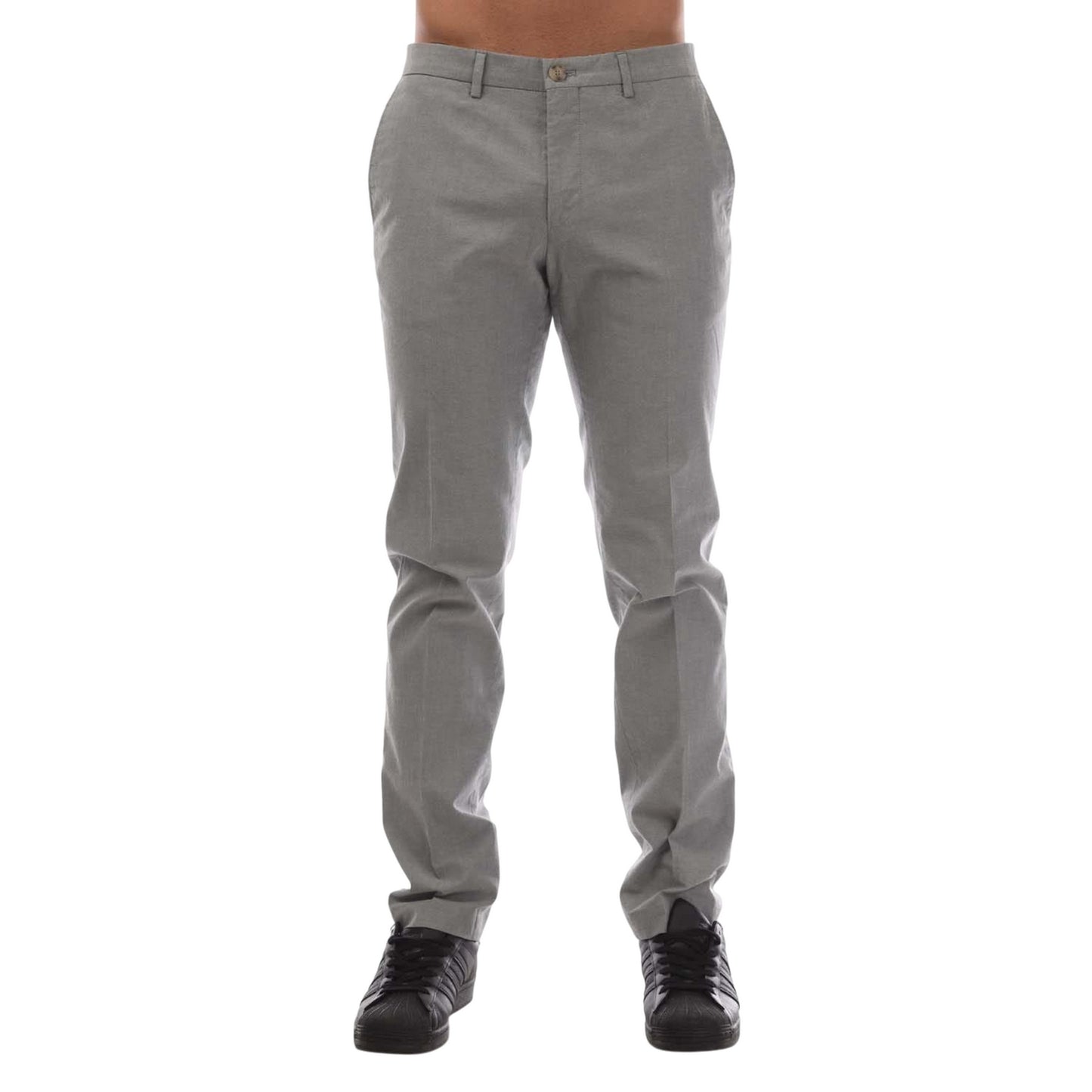 Grey - Front - Boss Mens Wylson-W Trousers