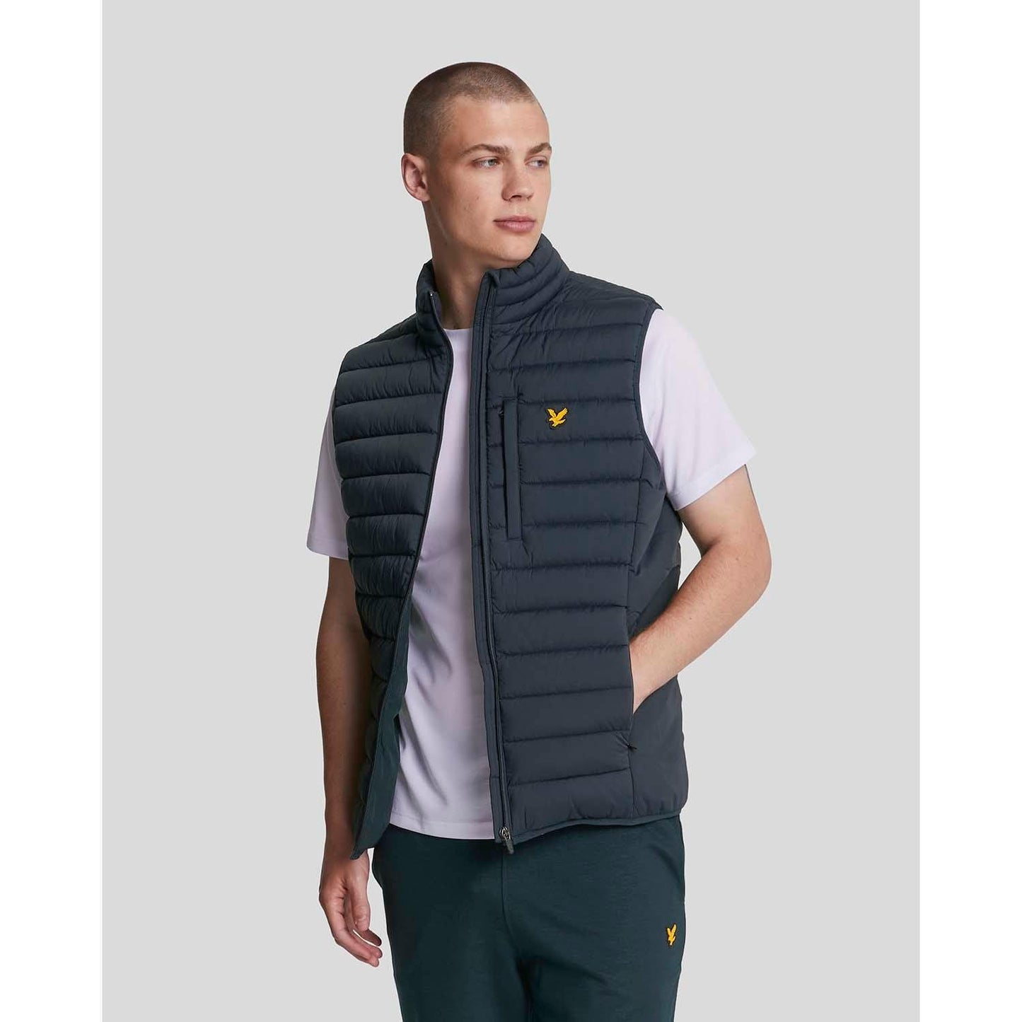 Dark Blue - Back - Lyle & Scott Mens Fly Fleece Shorts
