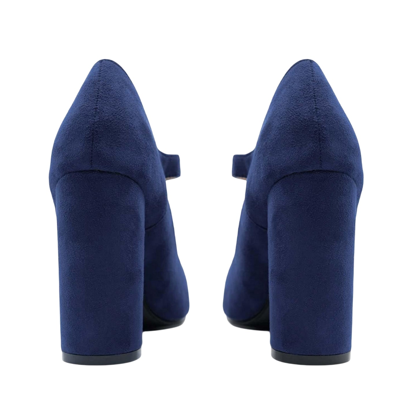 Navy - Back - Where´s That From Womens-Ladies High Block Heel Pumps