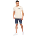 Blue - Close up - Crosshatch Mens Reestier Denim Shorts