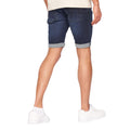 Blue - Back - Crosshatch Mens Reestier Denim Shorts