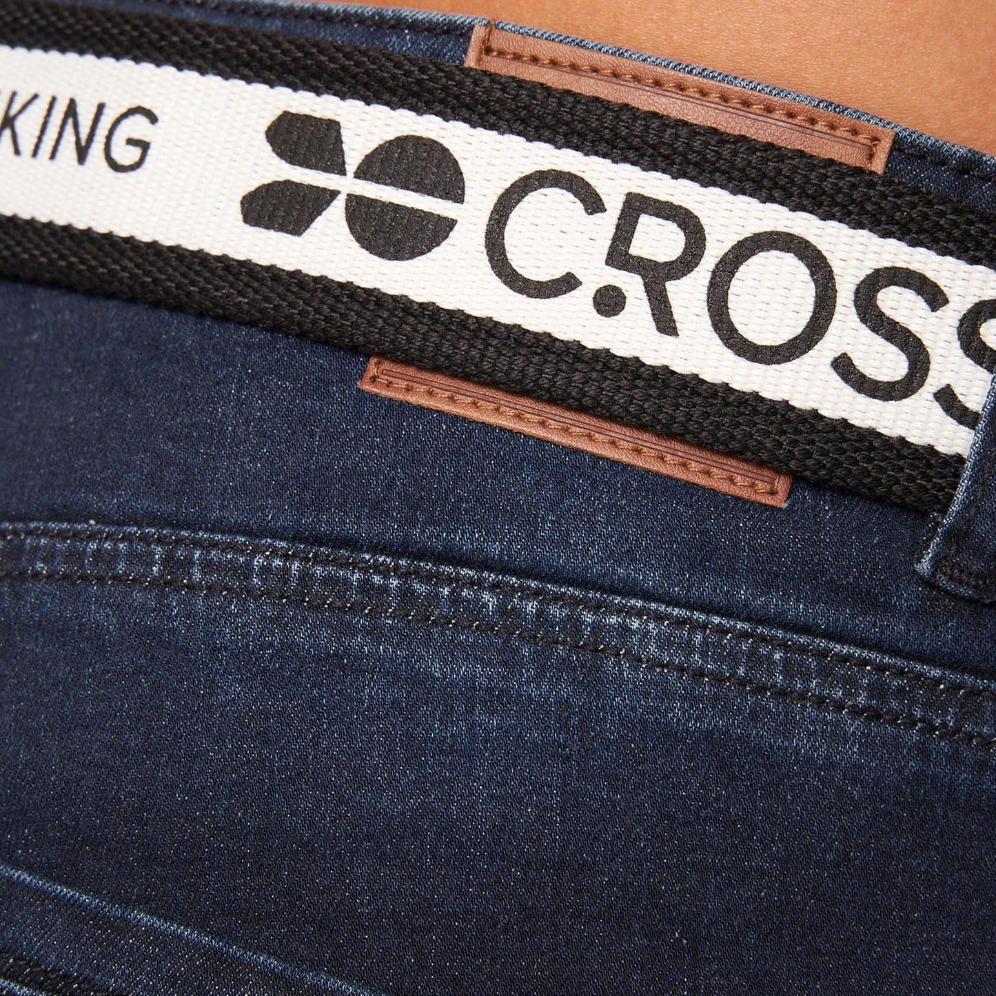 Blue - Side - Crosshatch Mens Reestier Denim Shorts