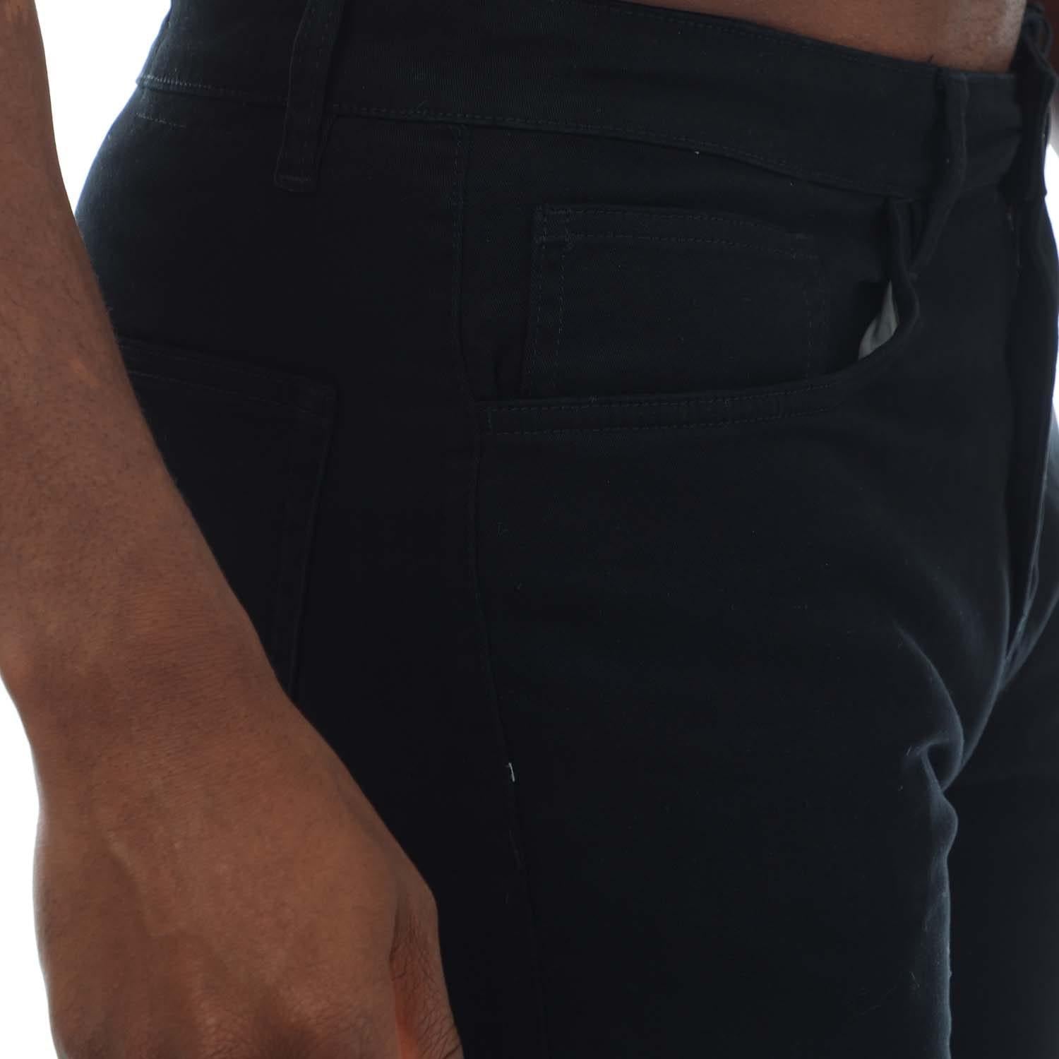 Black - Side - Duck and Cover Mens Franztown Shorts