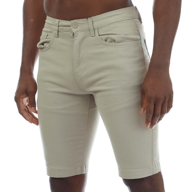 Stone - Front - Duck and Cover Mens Franztown Shorts