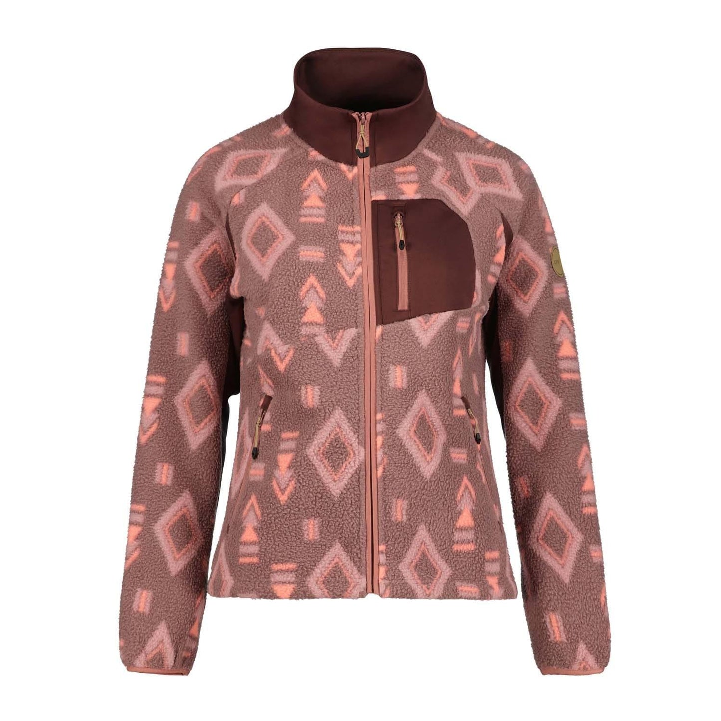 Red - Front - Icepeak Womens-Ladies Millstadten Full Zip Fleece Jacket