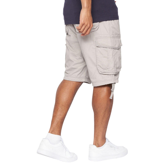 Grey - Back - Crosshatch Mens Jamstar Cargo Shorts