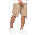 Tan - Back - Crosshatch Mens Jamstar Cargo Shorts