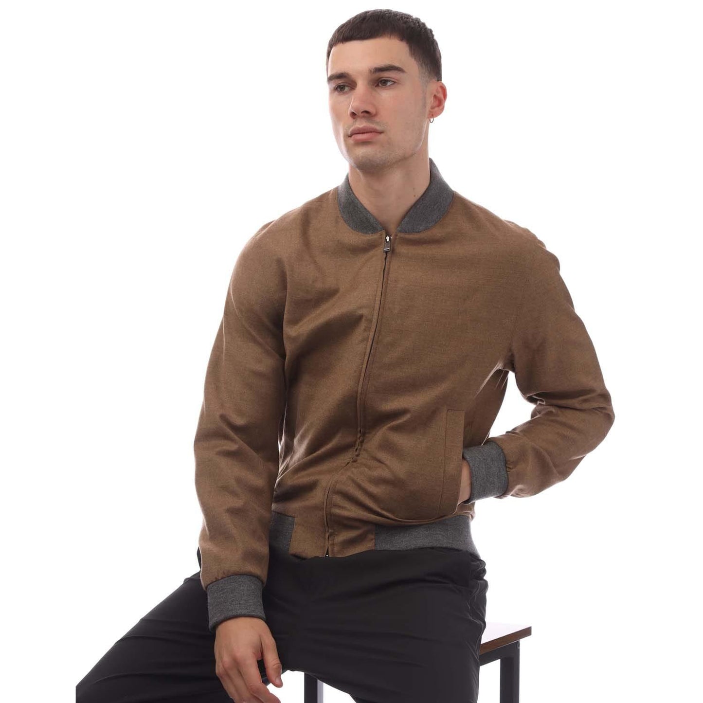 Beige - Lifestyle - Boss Mens C-Hanry Bomber Jacket