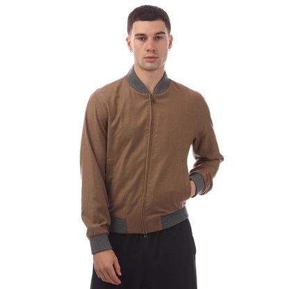 Beige - Front - Boss Mens C-Hanry Bomber Jacket