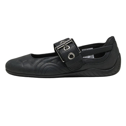 Black - Side - Puma Womens Speedcat Ballet Flats Leather Round Toe