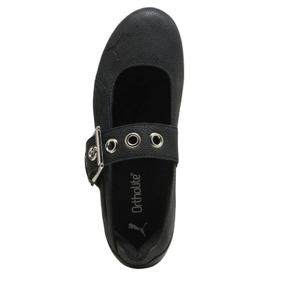 Black - Lifestyle - Puma Womens Speedcat Ballet Flats Leather Round Toe
