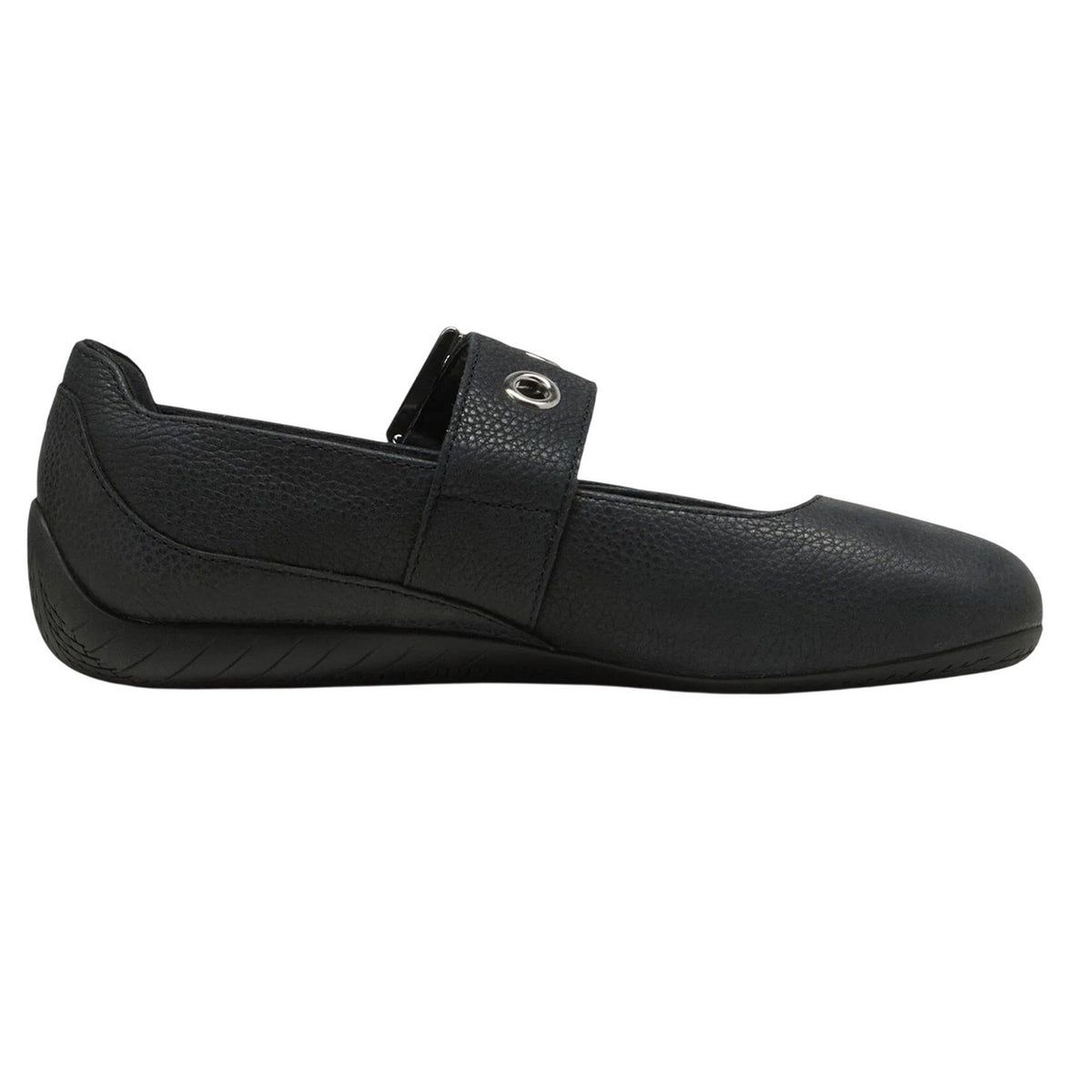 Black - Front - Puma Womens Speedcat Ballet Flats Leather Round Toe
