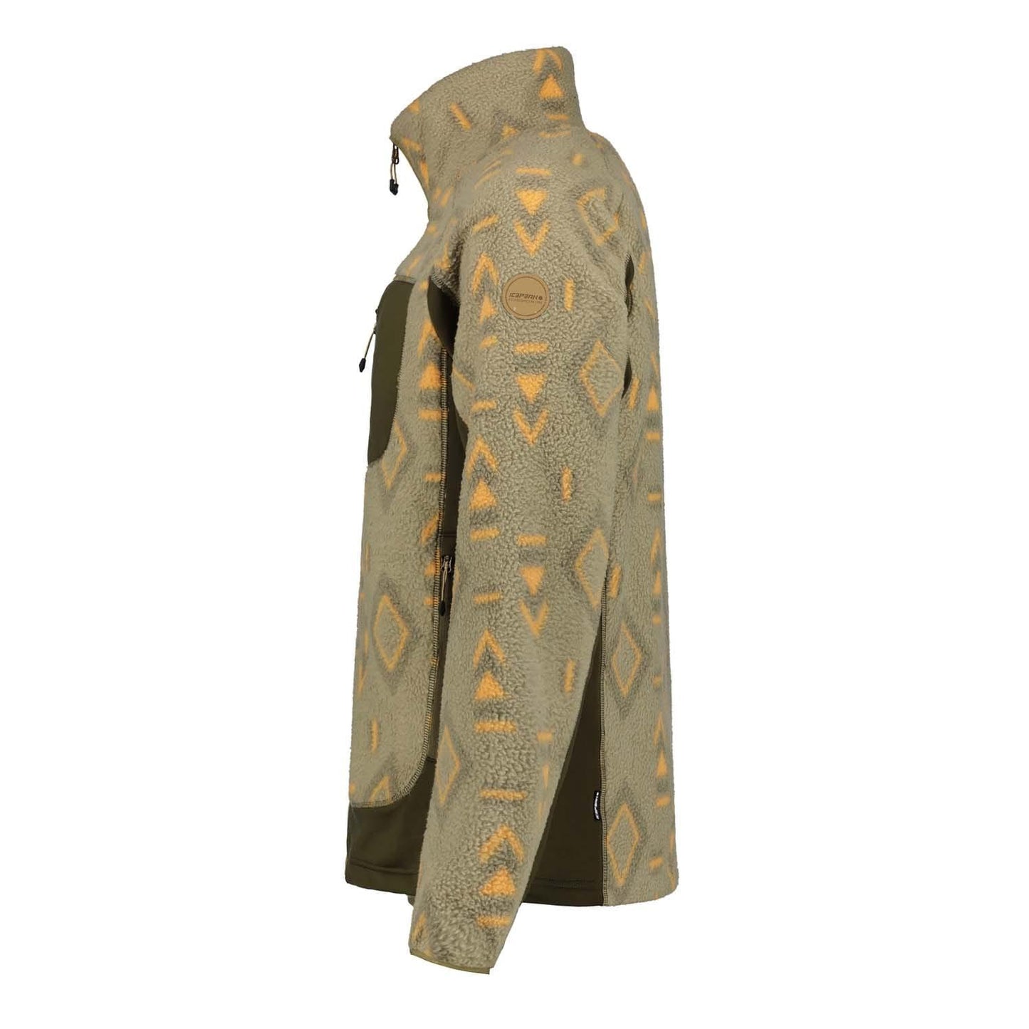 Green - Side - Icepeak Mens Mohawken Full Zip Fleece Jacket