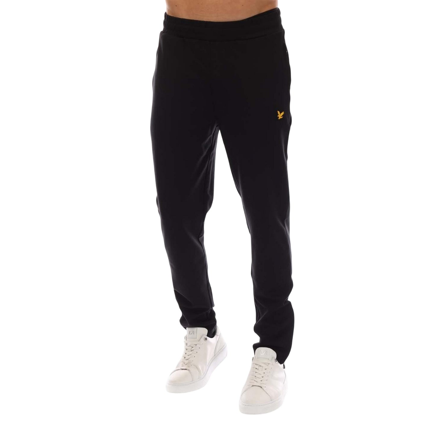 Black - Front - Lyle & Scott Mens Fly Fleece Academy Jogging Bottoms
