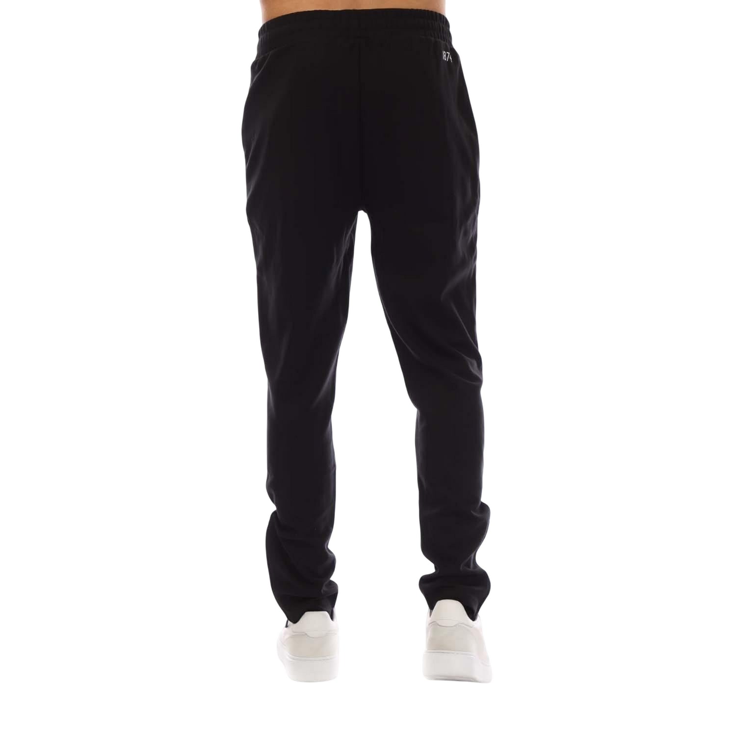 Black - Back - Lyle & Scott Mens Fly Fleece Academy Jogging Bottoms