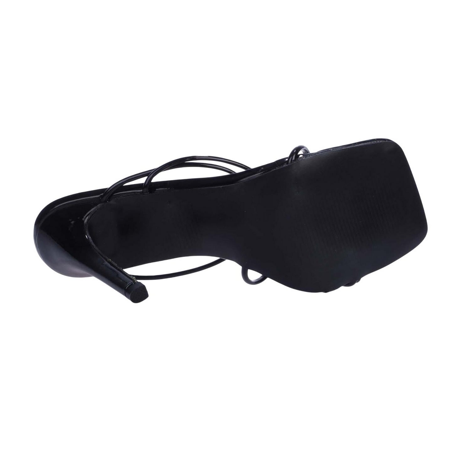 Black - Lifestyle - Where´s That From Womens-Ladies Leather Strappy Lightweight High Heel Sandals