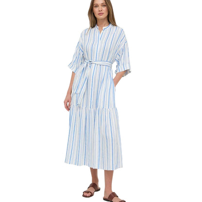 Blue-White - Side - Boss Womens-Ladies Dalinena Dress