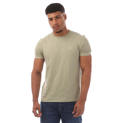 Green - Front - Hugo Mens Dero222 Logo T-Shirt
