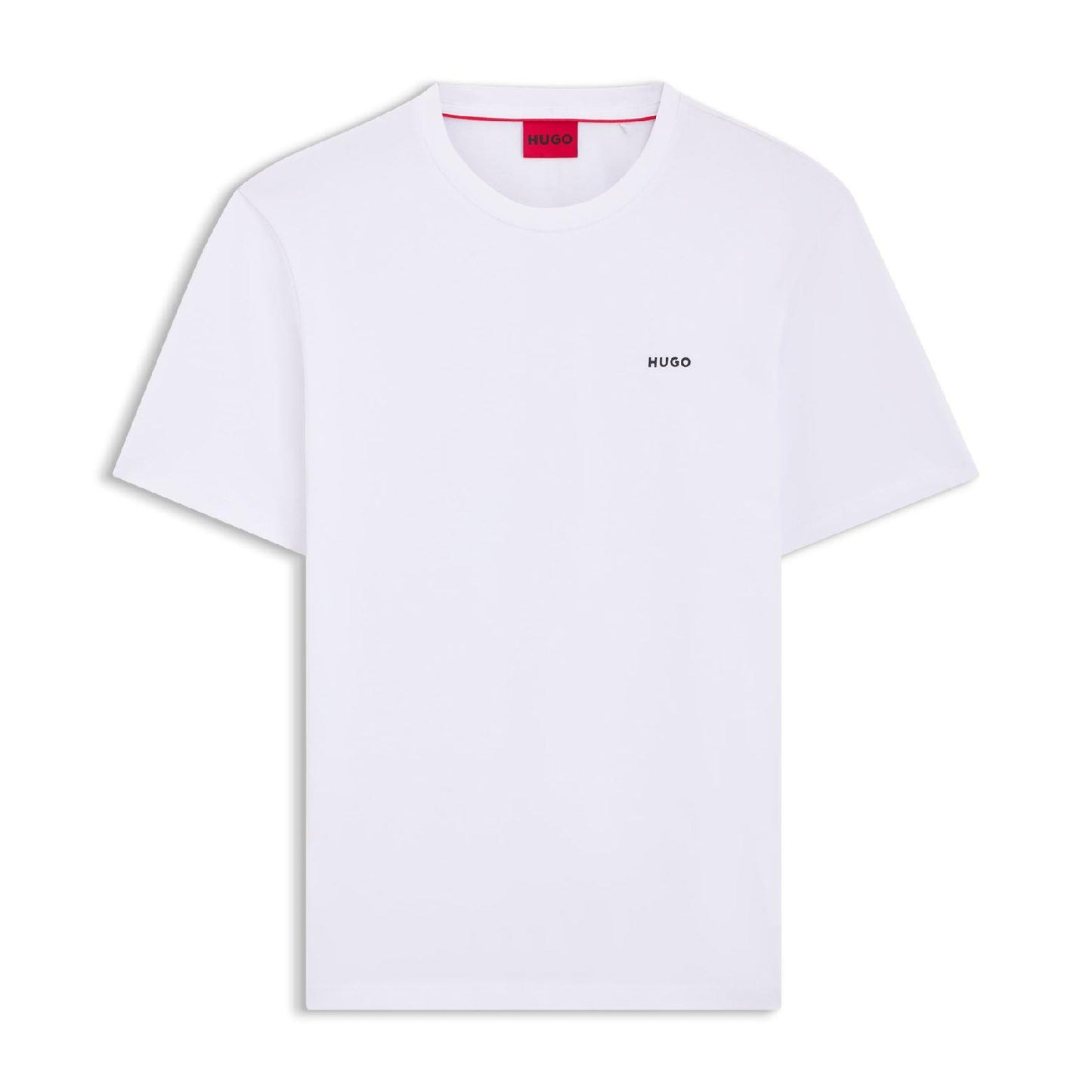 White - Front - Hugo Mens Dero222 Logo T-Shirt