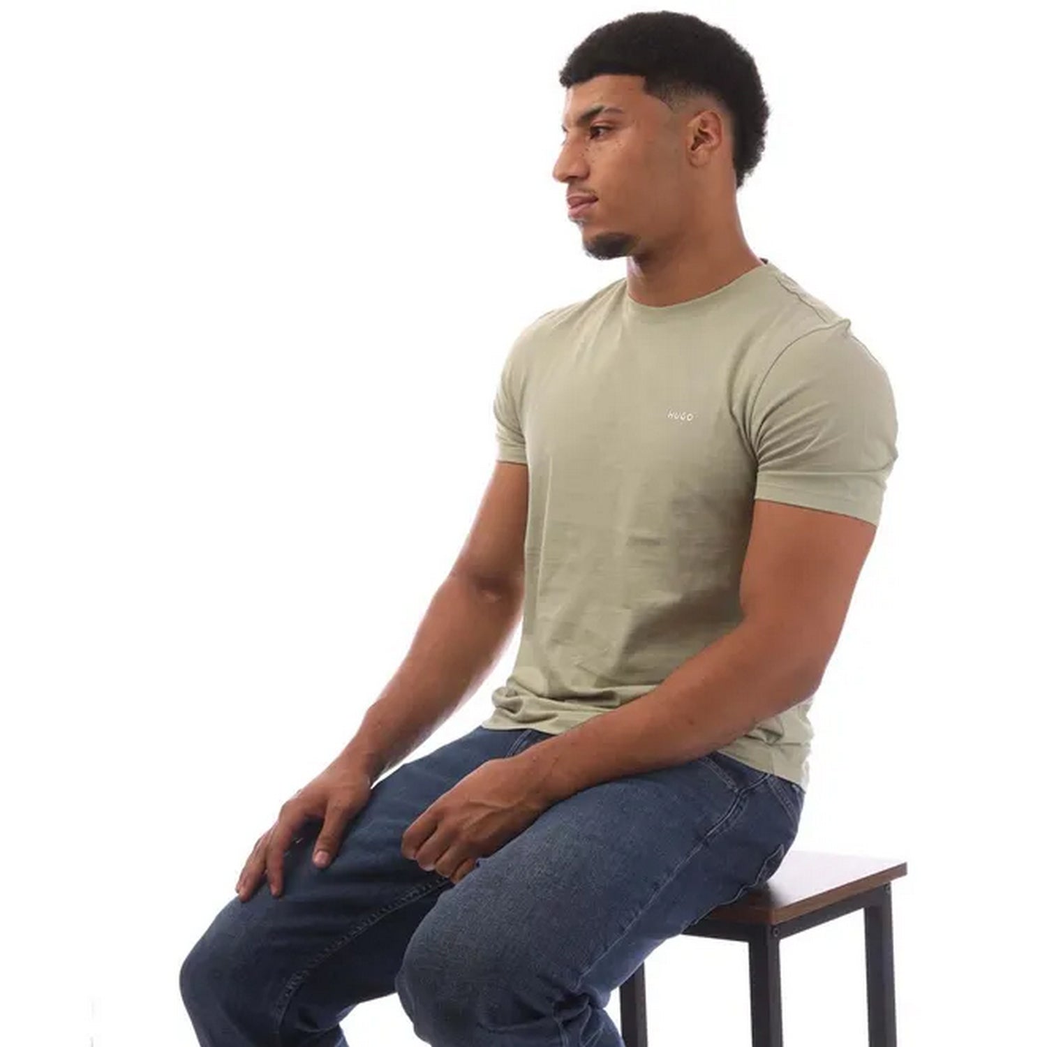 Green - Lifestyle - Hugo Mens Dero222 Logo T-Shirt
