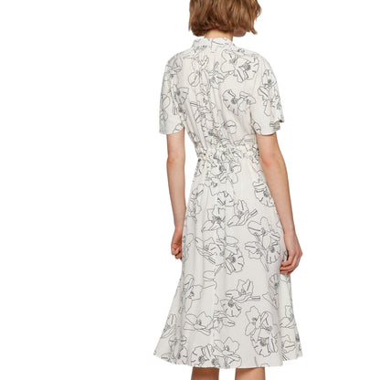 Black-White - Back - Boss Womens-Ladies Dalluah Dress