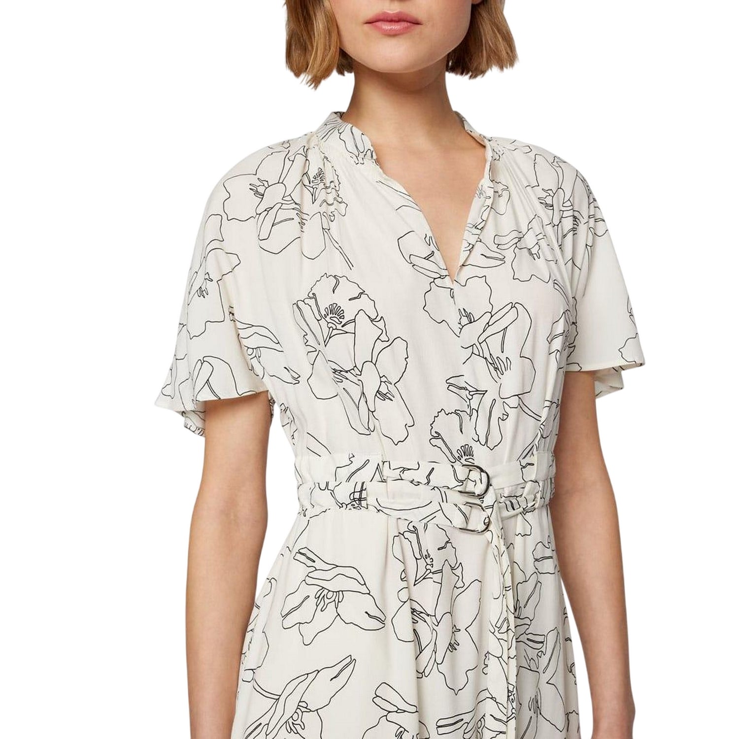 Black-White - Side - Boss Womens-Ladies Dalluah Dress