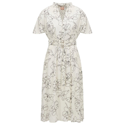 Black-White - Front - Boss Womens-Ladies Dalluah Dress