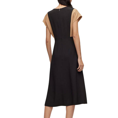 Black-White-Brown - Back - Boss Womens-Ladies Debrany Casual Dress
