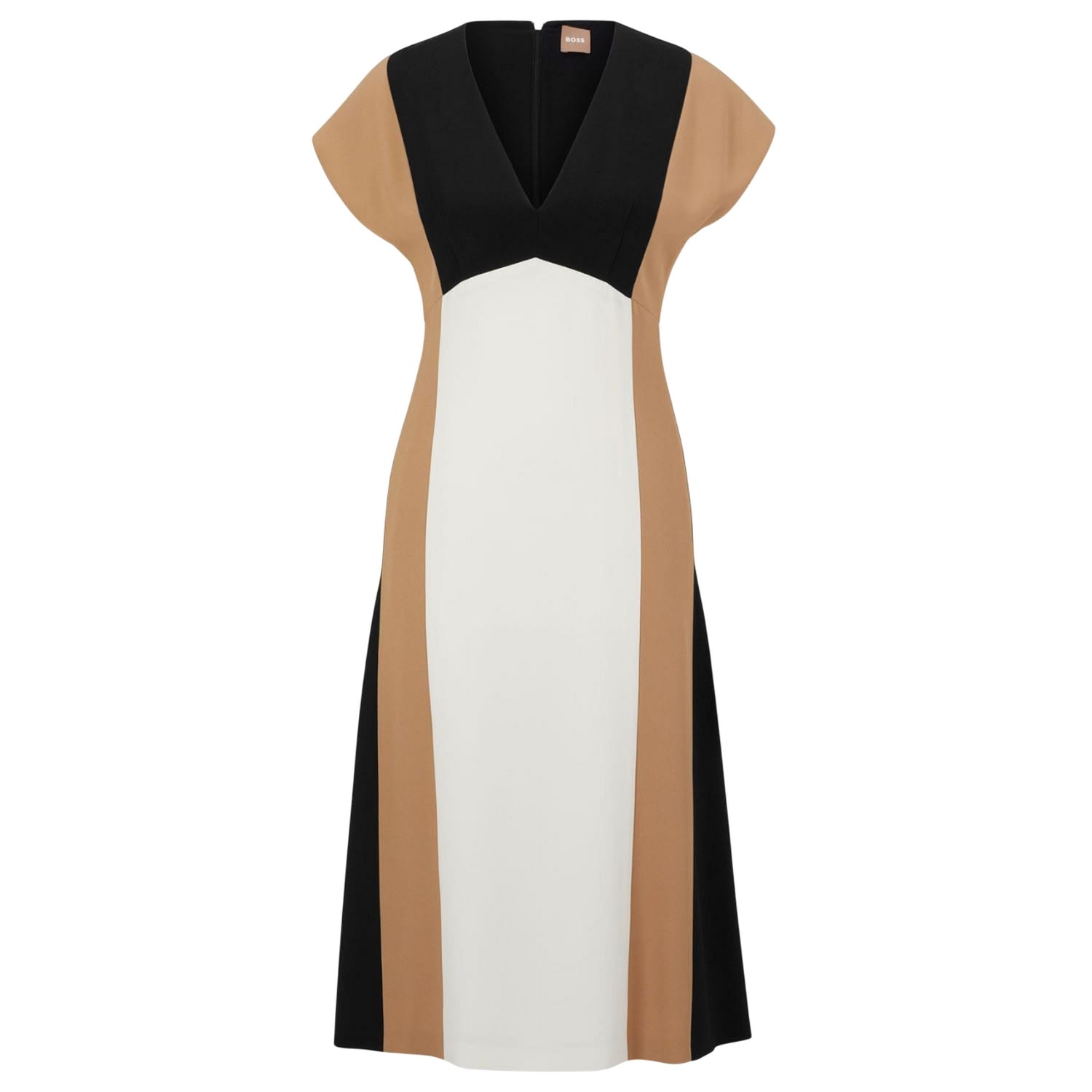 Black-White-Brown - Front - Boss Womens-Ladies Debrany Casual Dress
