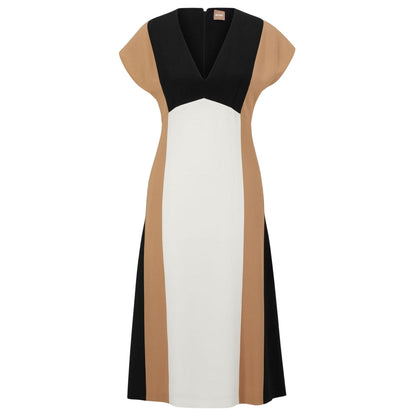 Black-White-Brown - Front - Boss Womens-Ladies Debrany Casual Dress
