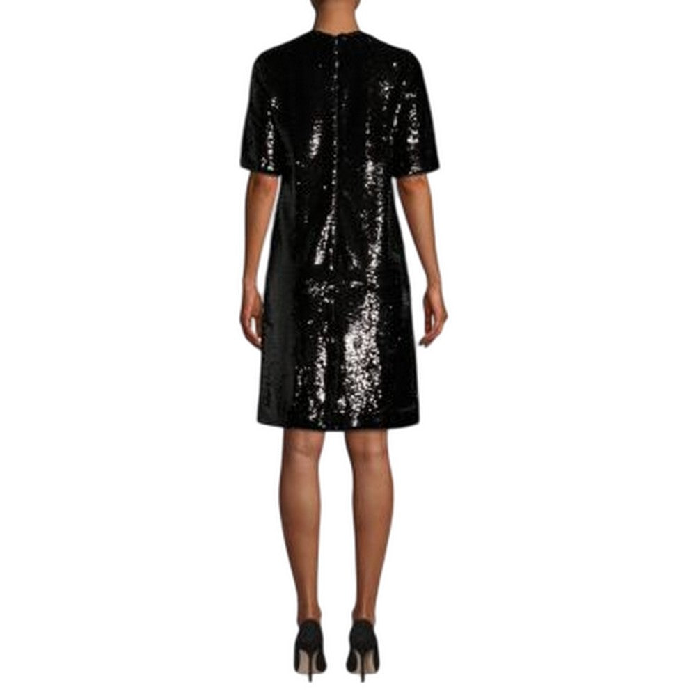 Black - Back - Boss Womens-Ladies Dettia Sequins Dress